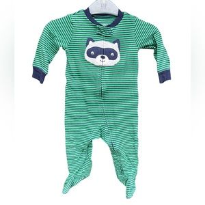 ⭐️⭐️⭐️3 for$12⭐️⭐️⭐️Carter’s Sleepwear Footsie Green & Blue Stripe Size 9 months